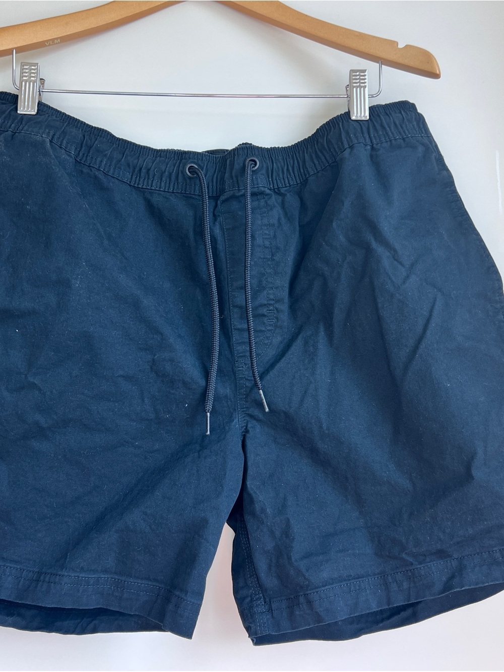RVCA Men’s XL Black Drawstring Shorts Cotton  Elastic Waist Surf Casual Retro